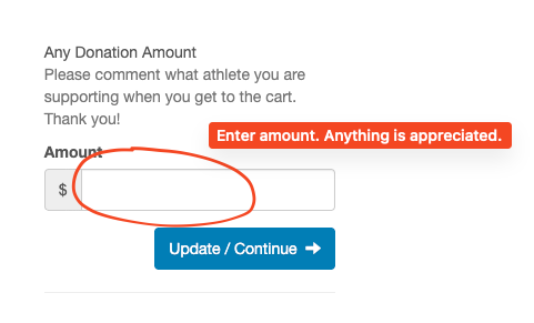 Donation step 1